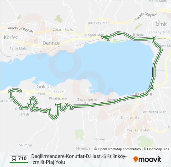 710 Bus Line Map