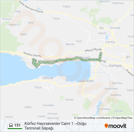 151 Bus Line Map