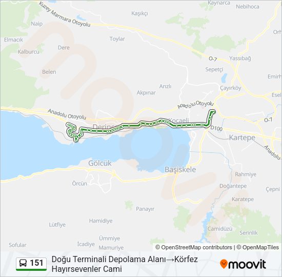 151 Bus Line Map