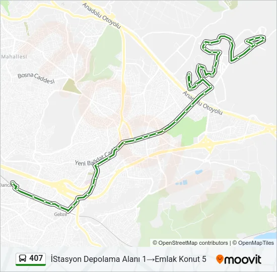 407 Bus Line Map