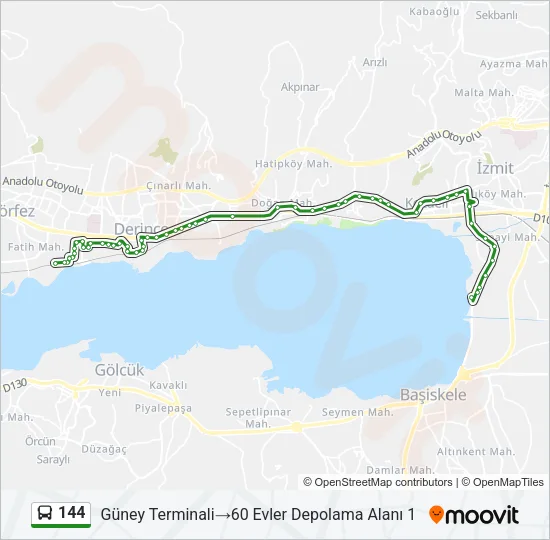 144 Bus Line Map