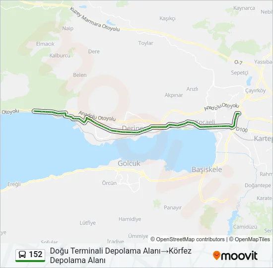 152 Bus Line Map