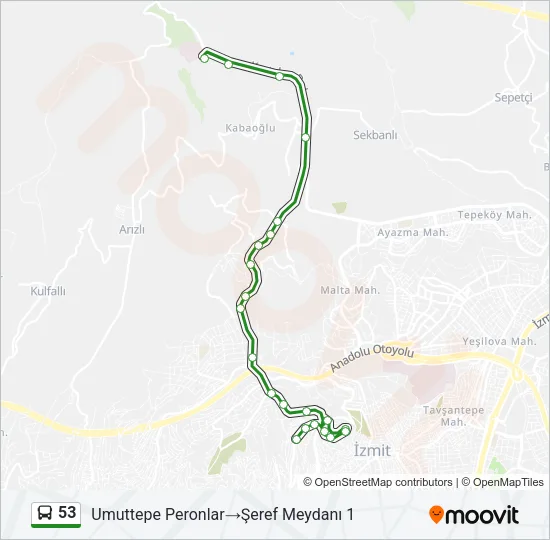 53 Bus Line Map