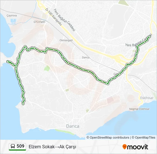 509 Bus Line Map