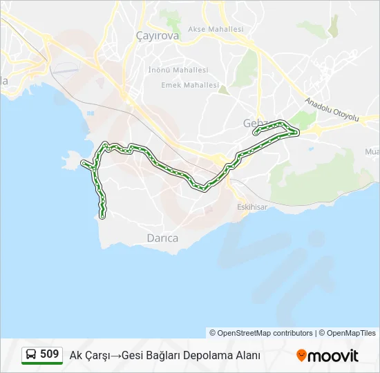 509 Bus Line Map