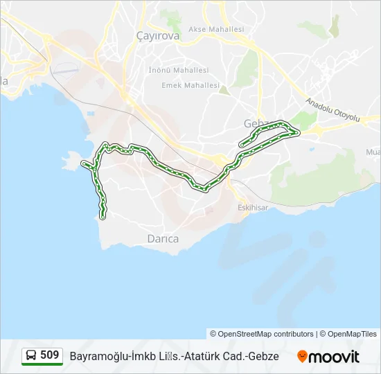 509 Bus Line Map