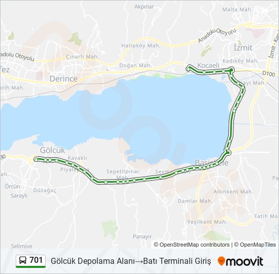 701 bus Line Map