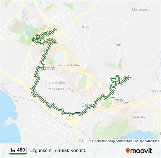 480 Bus Line Map