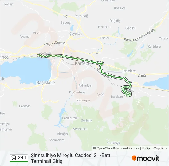 241 Bus Line Map