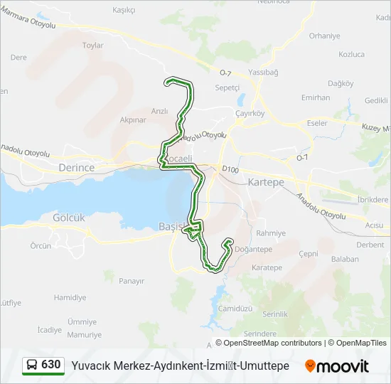 630 Bus Line Map