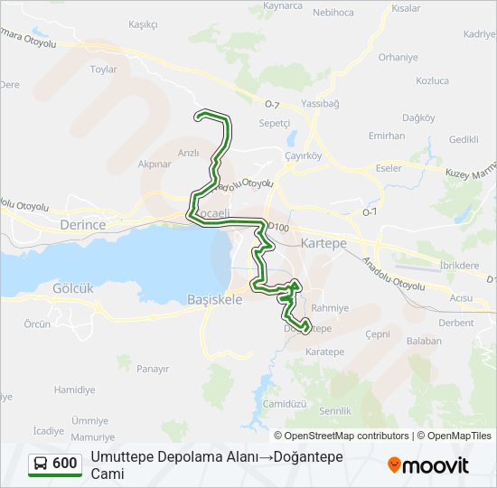 600 Bus Line Map