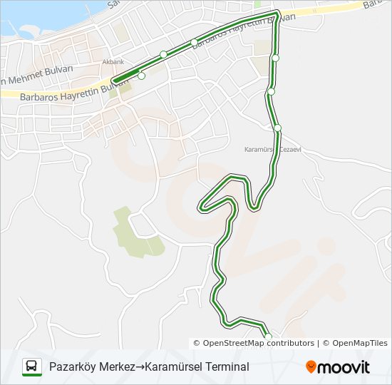 792 bus Line Map