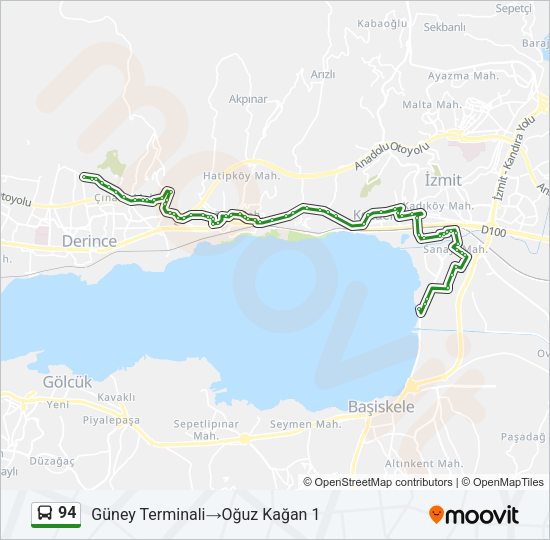 94 Bus Line Map