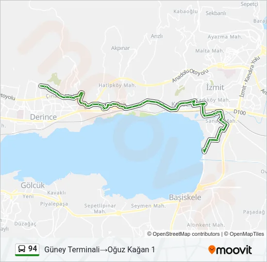 94 Bus Line Map