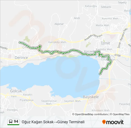 94 Bus Line Map