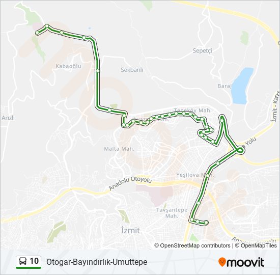 10 bus Line Map