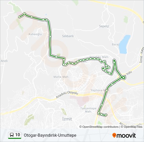 10 Bus Line Map