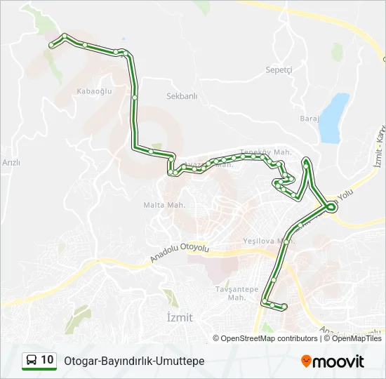 10 Bus Line Map