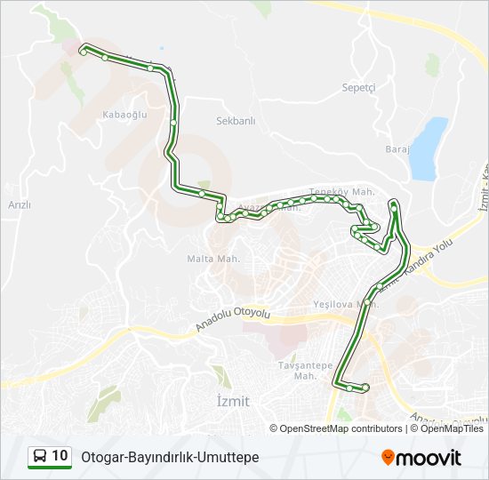 10 Bus Line Map