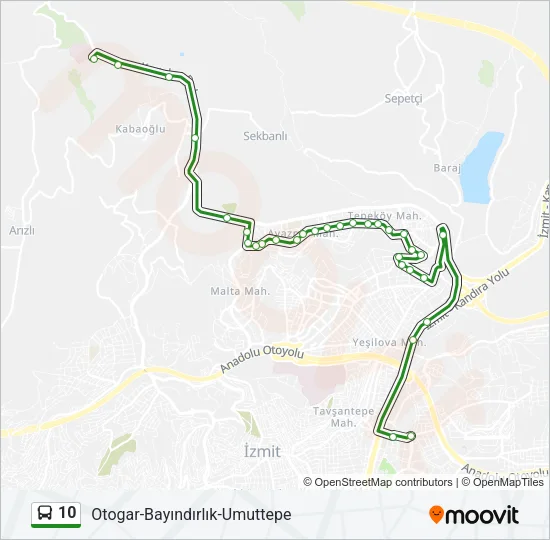 10 Bus Line Map