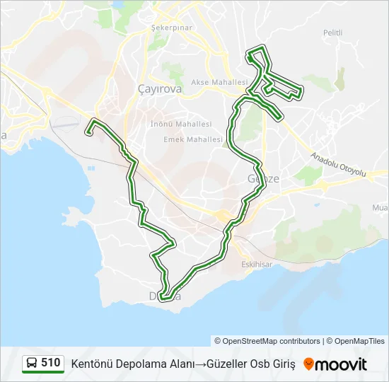 510 Bus Line Map