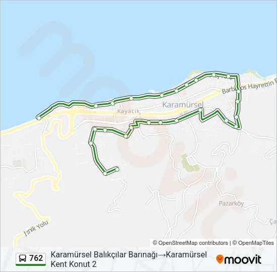 762 Bus Line Map