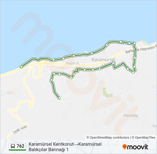 762 Bus Line Map