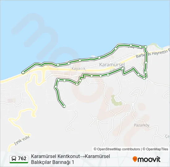 762 Bus Line Map