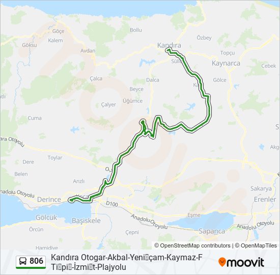 806 bus Line Map