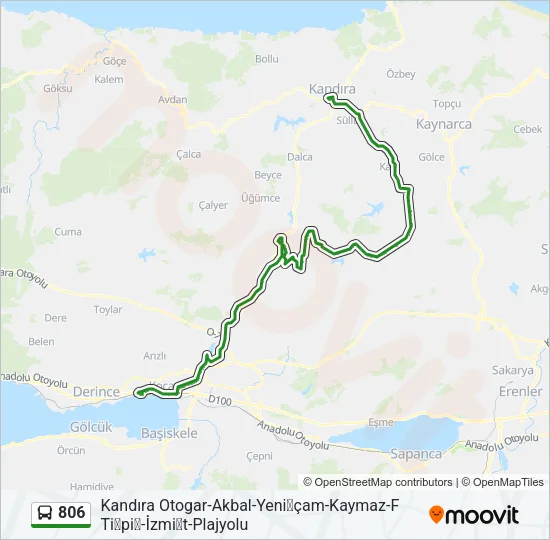 806 Bus Line Map