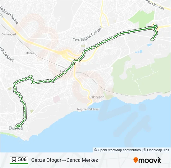 506 Bus Line Map