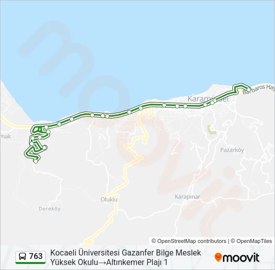 763 Bus Line Map