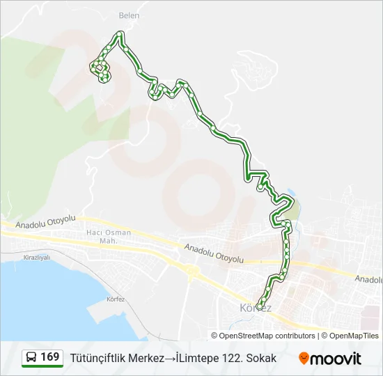 169 Bus Line Map