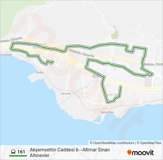 161 Bus Line Map