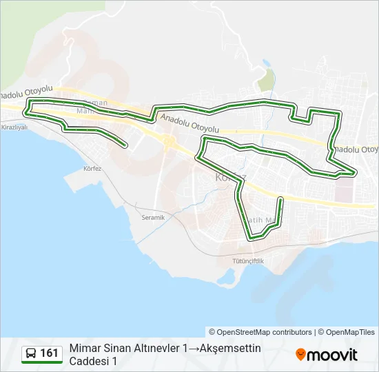 161 Bus Line Map