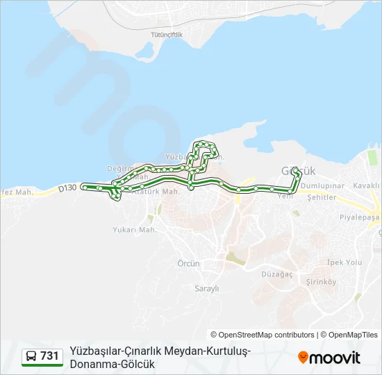 731 Bus Line Map