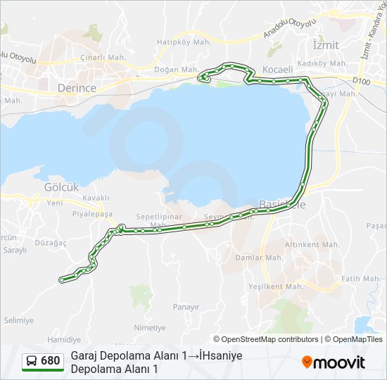 680 Bus Line Map