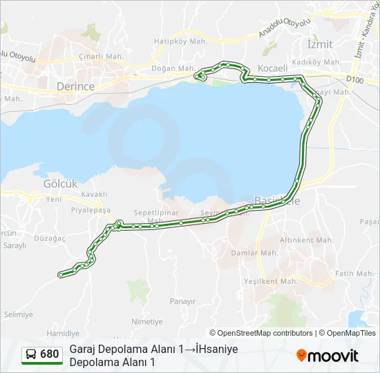 680 Bus Line Map