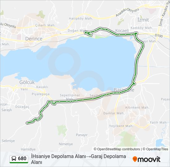 680 bus Line Map