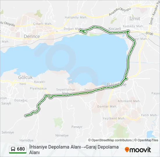 680 Bus Line Map