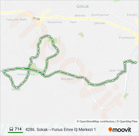 714 Bus Line Map