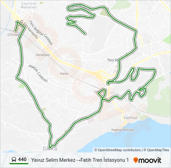 440 Bus Line Map