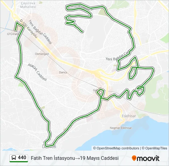 440 Bus Line Map