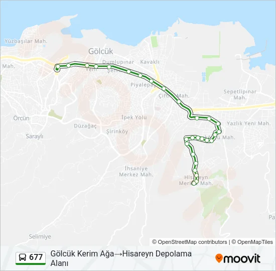 677 Bus Line Map
