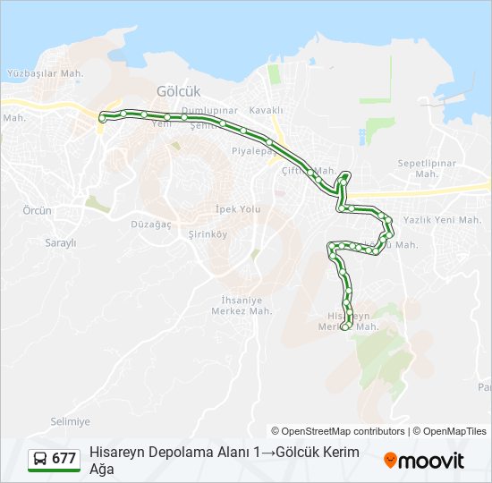 677 bus Line Map