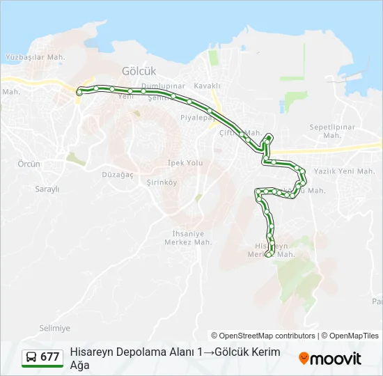 677 Bus Line Map