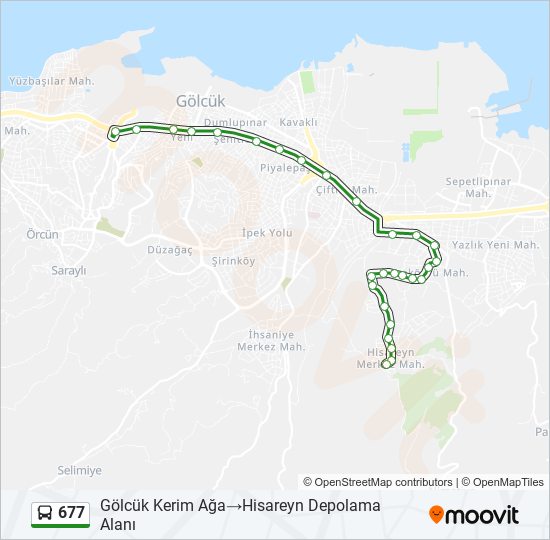 677 bus Line Map
