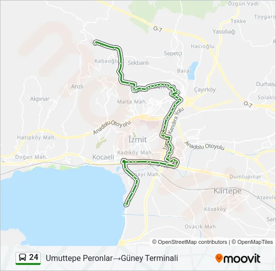 24 Bus Line Map