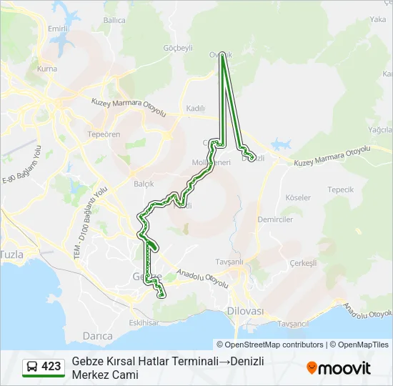 423 Bus Line Map