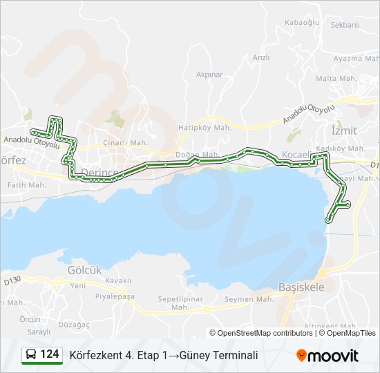 124 Bus Line Map